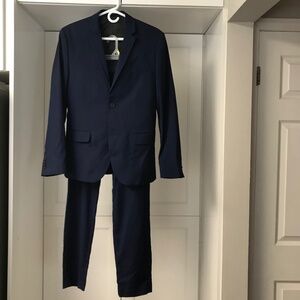 H & M Men’s Suit Jacket and Pants 33 R Slim Fit Navy Blue
